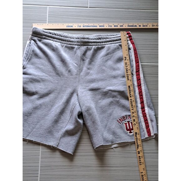 Indiana Hoosiers Gray Athletic Shorts Red Stripe Logo Colosseum Athletics Men L - Picture 8 of 10
